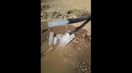 Extreme cold in North Indian state causes water in pipes to freeze into cylindrical rods of ice