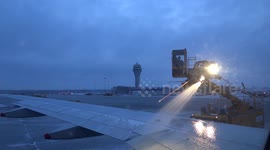 Plane was covered by antifreeze before take off