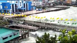 Tropical storm Pabuk hits Anambas Island in northern Indonesia