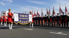 New Year's Fire Review 2019 in Tokyo
