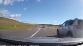 Bad Driving - Rental Car Narrowly Avoiding Head On Collision