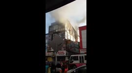 Family Escaping from Fire accident