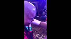 The man performed using an electric drill to stab his head