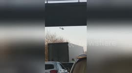 Air ambulance takes off near M58 after horror crash