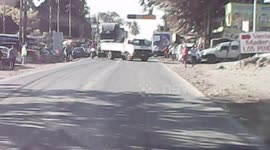 imprudence of pedestrians crossing the street in Guatemala
