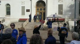 Federal workers protest government shutdown in downtown Denver