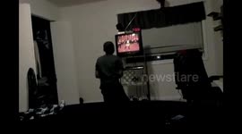 Malachi working out with Billy Blanks Taebo