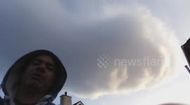 Underneath Large Lenticular Cloud Display from N. Ireland