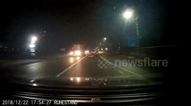 dashcam - he missed the road