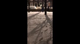 Snowboard fail on the estate