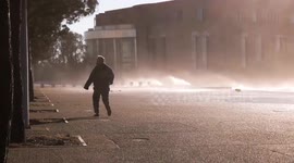 Furious waves, fierce wind and raging sea in Greece