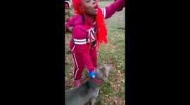 Lady freaks out when her dogs 'get stuck' mating