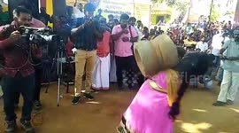 Woman Stone lifting sports orgainsied in southern India