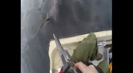 Man uses a revolver to go pike-fishing in Norway