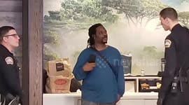 Starbucks calls laxpd would not give a black man water Cops  Give man water