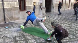 Spanish Artist Defyng Gravity