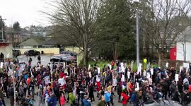 Hundreds marched through Seattle on Martin Luther King Jr. Day