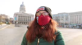 Woman who's allergic to winter has to wear face mask whenever she goes outside