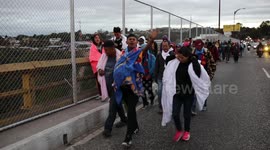 Honduran Migrant Caravan leaves Guatemala City and heads for Mexico