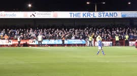 2300 Happy Portsmouth fans at Crawley