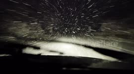 Crazy Blizzard Filmed on Dash Cam in the Scottish Highlands