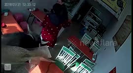 Woman pursued into restaurant then struck by out-of-control buffalo