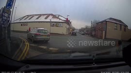 Mini roundabout near miss