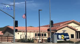 Fire station flags at half staff