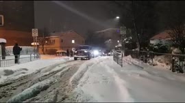 HBR Dumbarton and JLC snow heroes pulling Aldi truck out of the snow after being stuck for 2 days.