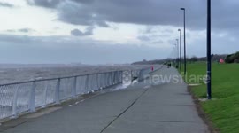 Windy day at Otterspool promenade