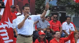 El Salvador: closure of the electoral campaign of the candidate for the presidency by the FMLN, Hugo Martínez