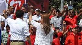 El Salvador: closure of the electoral campaign of the candidate for the presidency by the FMLN, Hugo Martínez