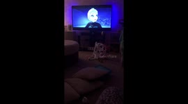 Daughter trying to sing let it go