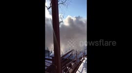 Newsflare Edit - Boiling water thrown to the wind at -21 degrees F / -50 with wind chill