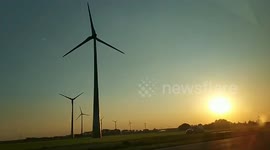 Modern windmills in the Netherlands