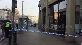 Aftermath of McDonald's 'machete attack' in Sheffield city centre