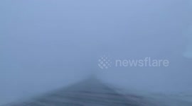 US driver navigates through scary polar vortex conditions in Minnesota