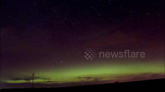 The Northern Lights over Donegal Ireland