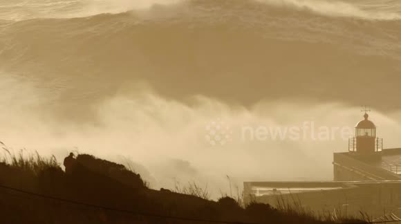 Nazaré storm waves so huge no surfers dare take them on