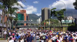 Venezuelans march in support of Juan Guaido as the president of Venezuela