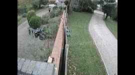 OAP neighbour from hell on the run from police after being jailed for harassing couple and pushing over their plant pots