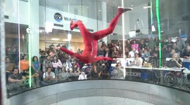 Wind-tunnel athletes fly, twist and spin in the air at the Wind Games 2019