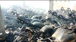 Hundreds of brand-new bikes gutted in massive fire at showroom
