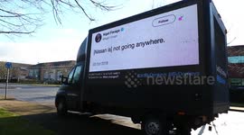 'Remainers' protest van displays historic tweets by Leave.EU