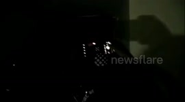 Fire Fighter Unit Rescue A Woman Out Of the Stop Working Elevator