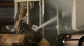 Garage fire at 169 East Main Street, Welland, Ontario