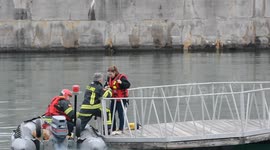 Girl rescued from sinking dock on a canal in Welland, ON, Canada
