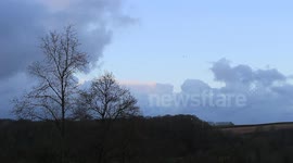 100s of rooks more than normal sign of bad weather
