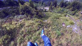 Speedflying in Chamonix, French Alps