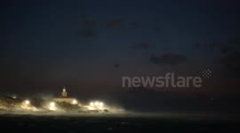 Gale force Bora wind in Makarska/Croatia